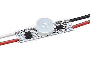 HCSM Motion Sensor Switch, DC 3.7v to 24V 4A PIR Motion Sensor for LED Lights, Mini Infrared Sensor Switch That can be Built into The Light bar or Box (1 Piece 1037