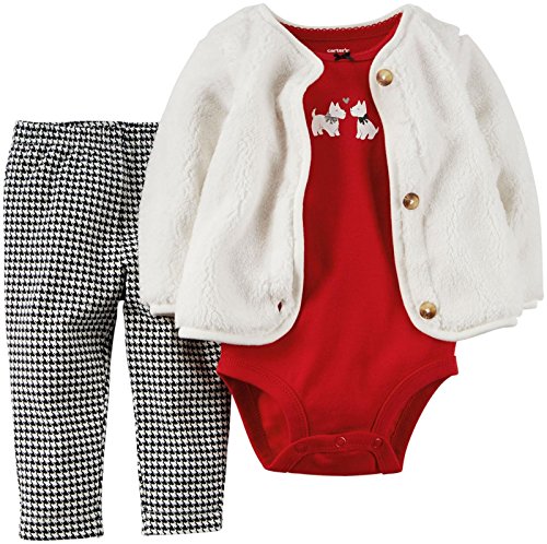 Carter s baby girls  3 piece cardigan set (baby) - white - 12 mon…