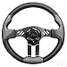 RHOX Aviator 5 Golf Cart Steering Wheel (Carbon Fiber Grip/Black Spokes)