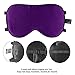 Natural Silk Sleep Mask - Super Smooth and Soft Eye Mask with Double Adjustable Strap - Blocks Light When You Nap Any Position,Blindfold Eyeshade for Men Women,Sleeping Aid,Meditation (Purple)