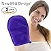 Reversible Makeup Remover Cloth Mitt (2 pack) & Bonus Microfiber Travel Towel