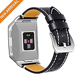 BEPARTNER Fitbit Ionic Bands, Genuine Leather Ionic Fitbit Watch Band, Replacement Straps for Fitbit Leather Band Wristband for Women Men Gifts (Brown, Black, Blue, Pink/Small & Large,One Size)