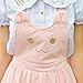 Focal20 Cat Design Suspender Skirt Cat Embroidery Dress Pad Hollow Out Princess Sleeveless Skirt Lolita Skirt