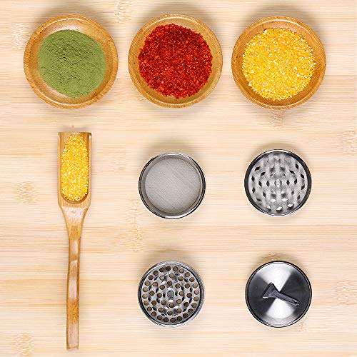 BLANKSPACE Grinder 4 Piece Herb Spice Grinder with Pollen Catcher 2 Inch, Gunmetal - Thumbnail 6