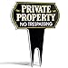 Signs Authority Metal Yard Sign -- Private Property No Trespassing Sign - Durable Heavy Duty Dibond Aluminum - Protect your Home, Safety and Privacy Warning Sign 15 X12