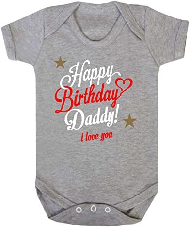 Purple Penguin Clothing Baby Grow - Happy Birthday Daddy (2)