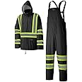 Pioneer Hi Vis Lightweight Waterproof Safety Rain Suit - Reflective Work Rain Gear for Men and Women
