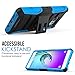 Galaxy A5 Case, MoKo Shock Absorbing Hard Cover Ultra Protective Heavy Duty Case with Holster Belt Clip + Built-in Kickstand for Samsung Galaxy A5 SM-A510F (2016) - Blue (NOT FIT Galaxy A5 2015)
