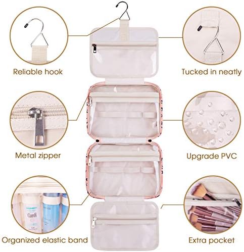 Large Hanging Toiletry Bag Travel Makeup Bag Cosmetic Organizer for Women and Girls 4 Large Hanging Toiletry Bag Travel Makeup Bag Cosmetic Organizer for Women and Girls