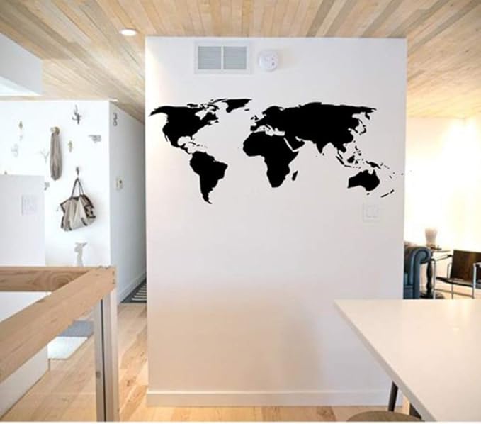 ASDAHSFGMN Mapa del Mundo Etiqueta De La Pared Esquema Mapa del Mundo