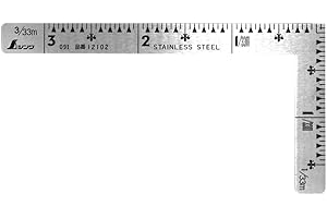 シンワ測定(SHINWA SOKUTEI) Shinwa Sokutei 12102 Curved Scale Small Three-Dimensional Stainless Steel 3 x 1.5 Size Same Front and Back
