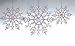 Snowflake Christmas Ornaments - Set of 42 Assorted Sized Snowflakes - Iridescent White Snow Flake Ornaments with Glitter Accents - 4