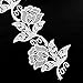 Floral Motifs Boho White Lace Applique Trim Sequins Flower Embroidery Applique Sewing Craft,2 Yards