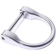 Bobeey 4pcs 3/4 inch D-Rings Horseshoe Shape D Ring,U Shape D Rings,Screw in Shackle Horseshoe Shape D Ring DIY Leather Craft Purse Keychain Accessories BBC6 (3/4'', Silver)