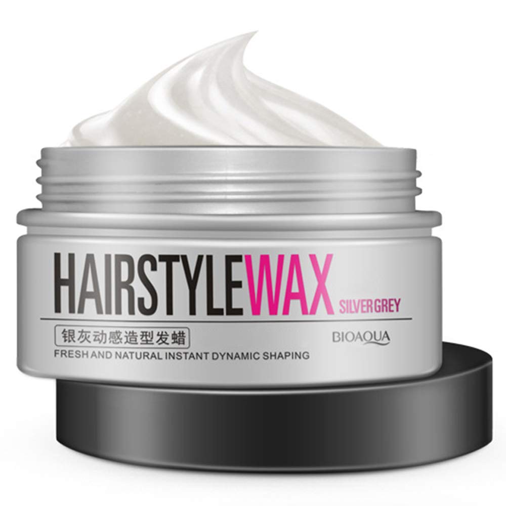 BIOAQUA Hair Style Wax Silver Grey Matte Color Natural Shine Fragrance Modeling 100g