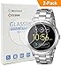 Exuun (2-Pack) Fossil Q Wander Gen 1 Tempered Glass Screen Protector, Anti-Scratch Anti-Fingerprint 9H Hardness 0.3mm Ultra Thin 2.5D Round Edge Tempered Glass for Fossil Q Wander