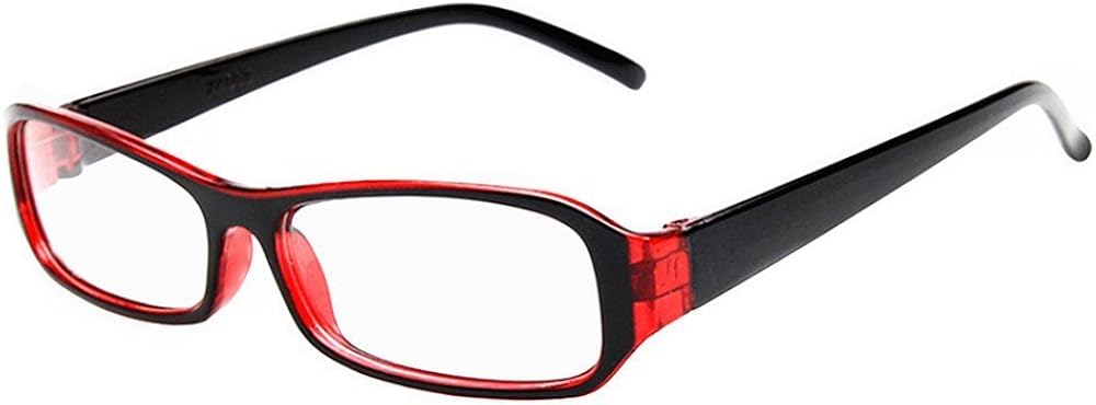 FancyG Vintage Inspired Classic Rectangle Glasses Frame Eyewear Clear Lens - Blue: Clothing