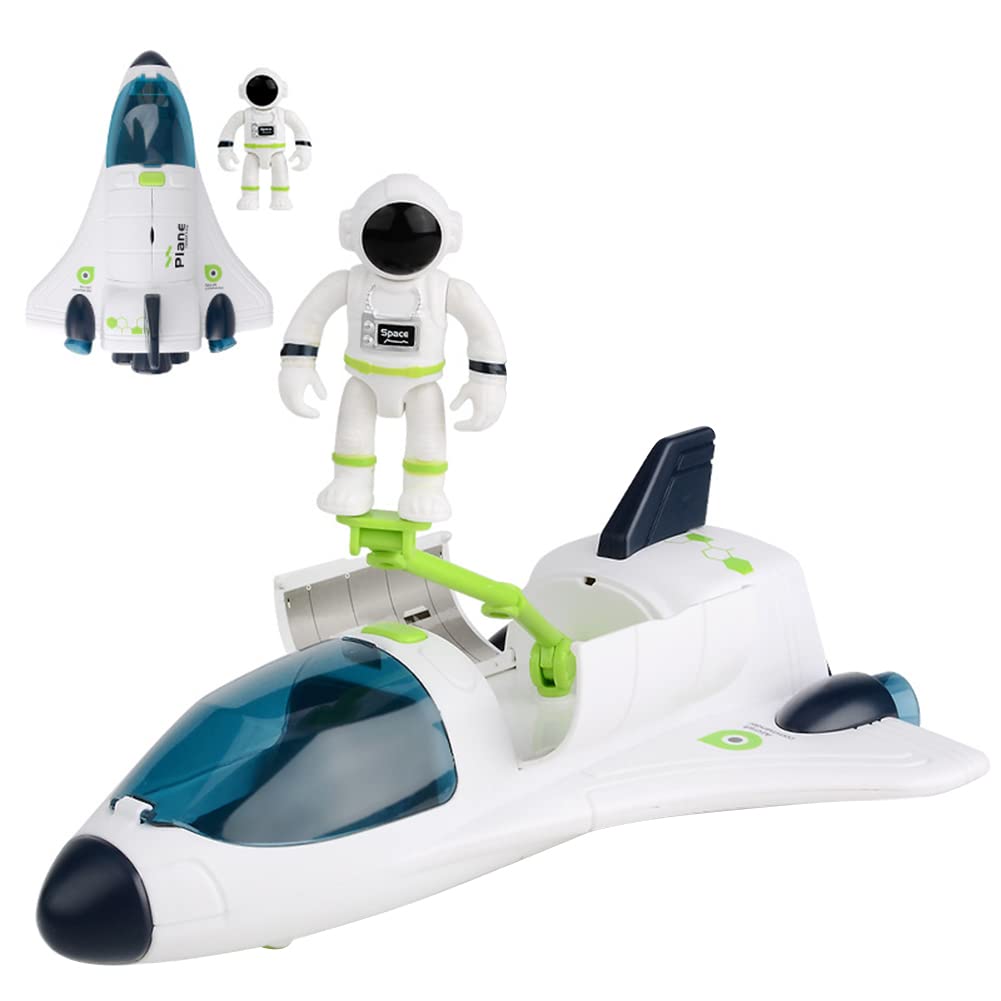 LICHENGTAI Astronaut Space Ship Shuttle Rocket Pretend Play Set, City Space Mars Exploration Space Shuttle Toy Kit, Astronaut Roleplay Spaceship Toy for Boys and Girls, Educational Toys for Kids