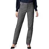Lee Womens Petite Wrinkle Free Relaxed Fit Straight Leg Pant