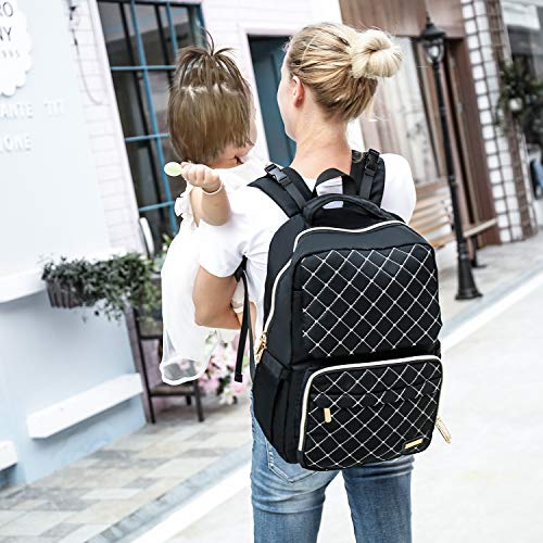 5 Backpack+Multi+Function+Waterproof+Insulated+Girls+Black