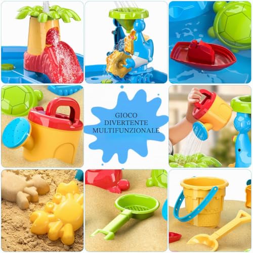 Diealles Shine Children's Water Table, Versatile Children's Water Play Table, Outdoor Sand and Water Table for Children