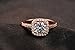 Winter.Z Womens Jewelry Circular Bead Square Ring Diamond Rose Gold Ring Wedding