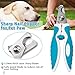 Sharp Dog Nail Clippers Trimmers with Quick Sensor, Pet Nail Clippers with Safety Guard for Small Large Dogs and Cats, Dog Nail Trimmer for Thick Nails with Free Nail File & Dog Toothbrushes (Blue)