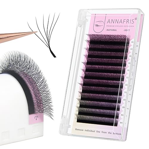 ANNAFRIS 6D W Eyelash Extension 0.07 D 8-15 mm Premade Fan Lash Russian Volume Fans Eyelashes 6D Eyelash Extension Professional(6D 0.07 D 8-15mm)