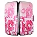 Kaabao Credit Card Holder, Metal Card Wallet RFID Blocking Mini Slim Aluminum Business Hard Card Case for Women Men (Pink flowers)