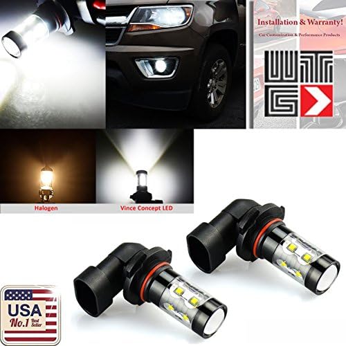 JDM VINCE CONCEPT H10 9145 Xenon White Extremely Bright Max 50W High Power LED Bulbs For DRL or Fog Lights
