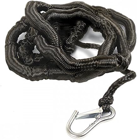 SandShark Bungee Dock and Anchor Line. Stretches to Reduce Pull on Anchor. Available in Blue or Black. (Black)