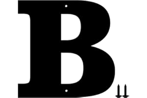 SANSHAOYE 3 Inch House Numbers and Metal Letters for Outdoor Signs – Coated Address Letters for Garden, Door, and Mailbox Decoration, House Letters for Outside with Easy Installation Nail Kit (Letter B)