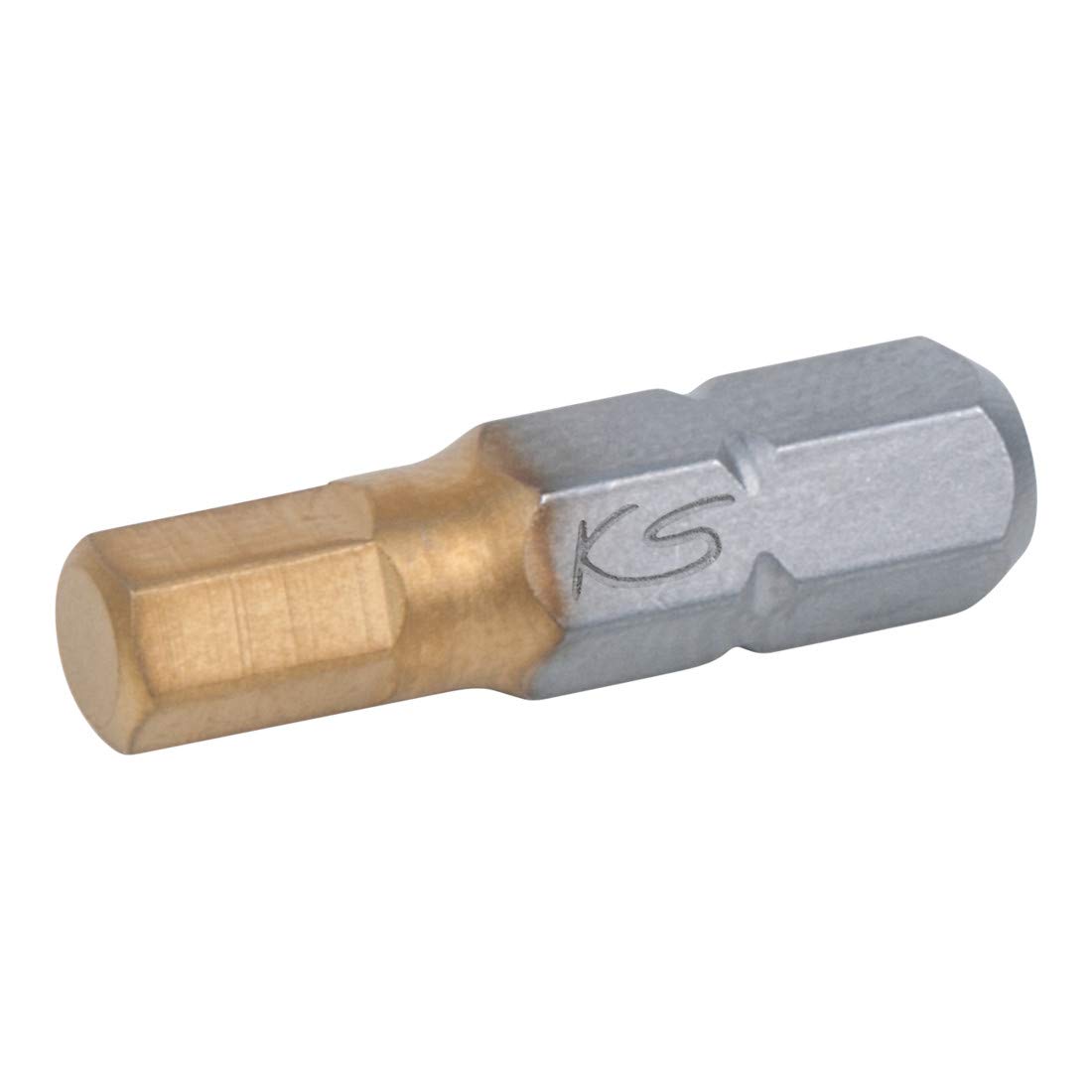 'KS Tools 9113670 1/4 Titanium Nitride Bit Hexagon Socket, 25 mm x 4 mm