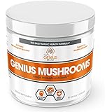Genius Mushroom – Lions Mane, Cordyceps and Reishi – Immune System Booster &amp; Nootropic Brain Supplement – Wellness Formula for Natural Energy, Stress Relief, Memory &amp; Liver Support, 90 Veggie Pills