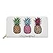 KUKOO Women’s Printed Zip Around Wallet Phone Clutch Purse Card Holder Organizer PINEAPPLE