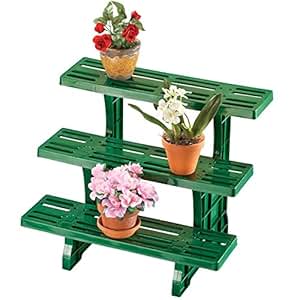 Amazon.com : Versatile 3 Tier Plant Stand, Green : Garden & Outdoor