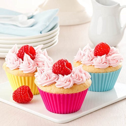 Silicone Cupcake Muffin Baking Cups Liners 36 Pack Reusable NonStick