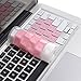 Case Star ® White and Pink Color Silicone Keyboard Cover Skin for Macbook 13