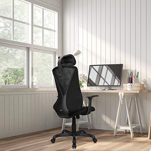 Ergousit Mesh Ergonomic Office Chair High Back Desk Chair with Elastic Lumbar Support and Thick