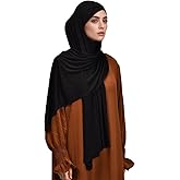 Hophor Pre-sewn Instant Hijab Non-slip Scarf for Women Modal Jersey Head Scarf Wrap for Women