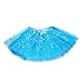 Anleolife 12'' Princess Fairy Birthday Blue Ballerina Tutu Skirt Girls Dance Dress Tutus Flower Sequins (blue)