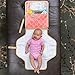 Portable Changing Pad & Clutch Station for Diaper Bag | Pink | Perfect Gift for Girl Baby Shower | Infants & Newborns | Waterproof Liner & Head Cushion | Travel Organizer with Stroller Strap