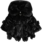 WEONEDREAM Toddler Girls Winter Fleece Coat Kids Hooded Faux Fur Jacket Baby Warm Outwear