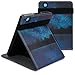 kwmobile Cover for Kobo Aura Edition 2 - PU Leather e-Reader Case with Built-in Hand Strap and Stand - Blue/Black