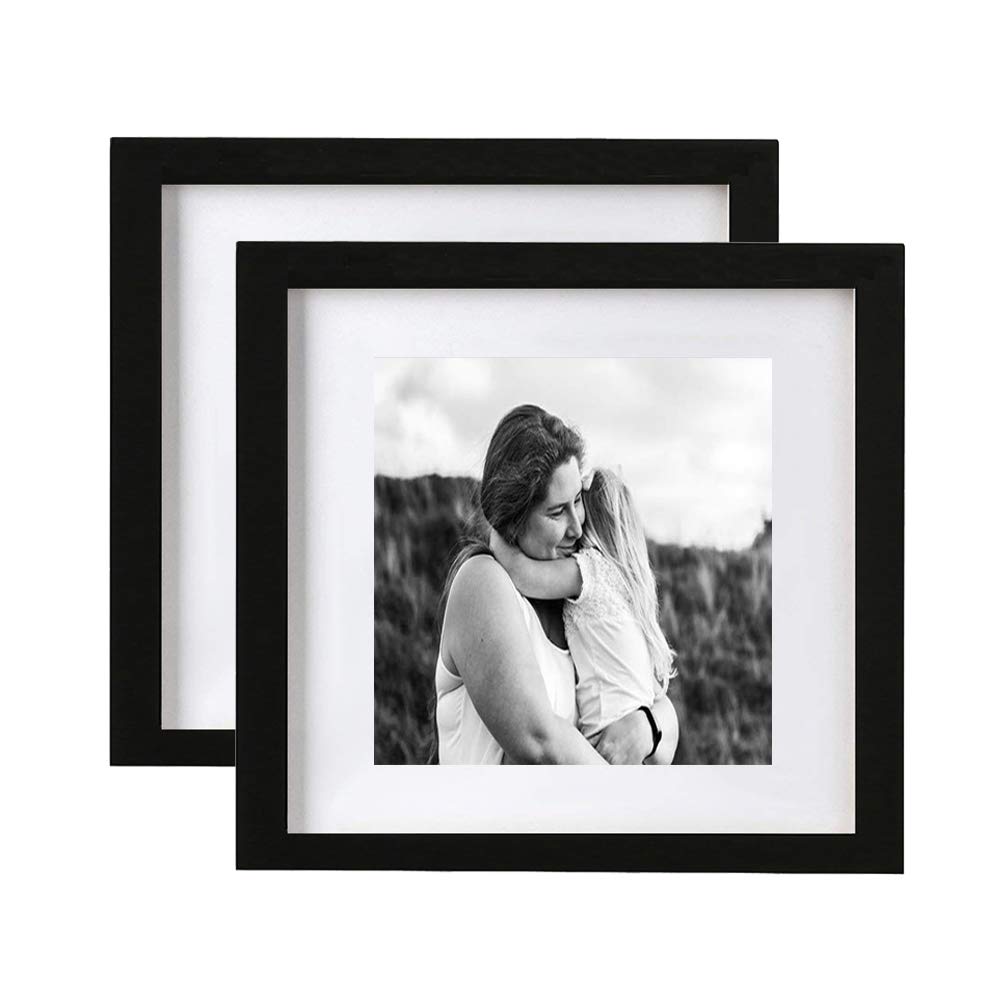 WOOD MEETS COLOR 12x12 inch Square Picture Photo Frame (30x30 Centimetres) For 10x10 Photo - PVC Front - Frame Width 2 Centimetre
