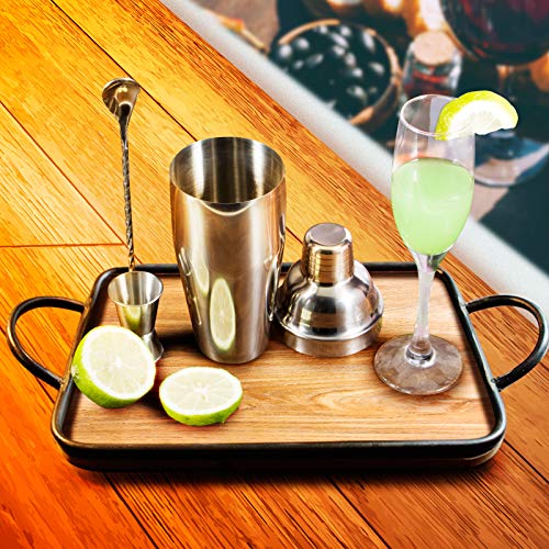 Cocktail-Shaker, Saftmixer, Martini-Shaker, schnelles Kühlen von Getränken, 3-teiliges Barkeeper-Set mit Messbecher… – Bild 3