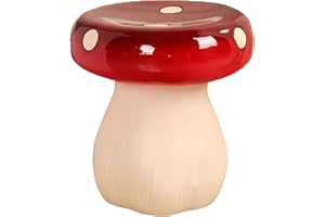 SUZEPER Mushroom Stool,Cute Mushroom Ottoman,Garden Mushroom Decor,Mushroom Shaped Side Table,Small Coffee Table for livingro