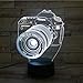 3D Optical Illusion Night Light - 7 LED Color Changing Lamp - Cool Soft Light Safe For Kids - Solution For Nightmares - Canon Digital SLR Camera DSLR