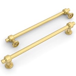 Amerdeco 10 Pack Brushed Gold Cabinet Pulls 10