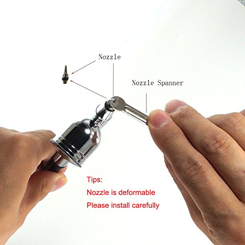 Master Airbrush Multi-Purpose Gravity Feed Dual-Action Airbrush Kit with 0.3mm Nozzle,Huphant - 130 Beginner DIY Painting Coating Hip-hop Graffiti Cake Food Coloring Smooth Feel Material is Copper - Thumbnail 3